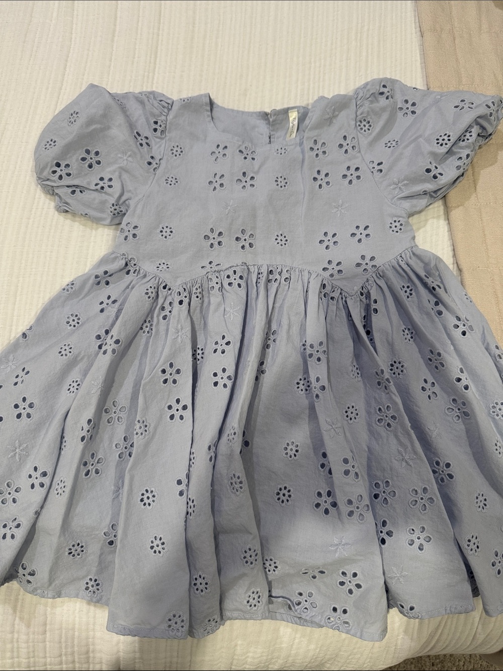Rylee + Cru Lavender Eyelet Cotton Dress